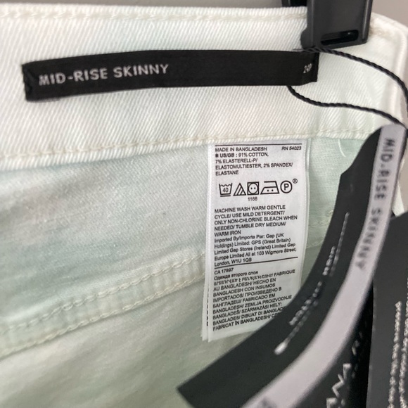 NEW!! BANANA REPUBLIC MID-RISE SKINNY DYED JEANS SIZE 24P - Picture 5 of 6